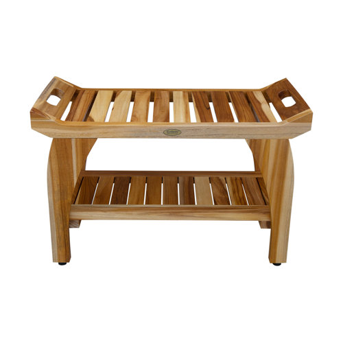 EcoDecors Tranquility Teak Shower Bench & Reviews Wayfair